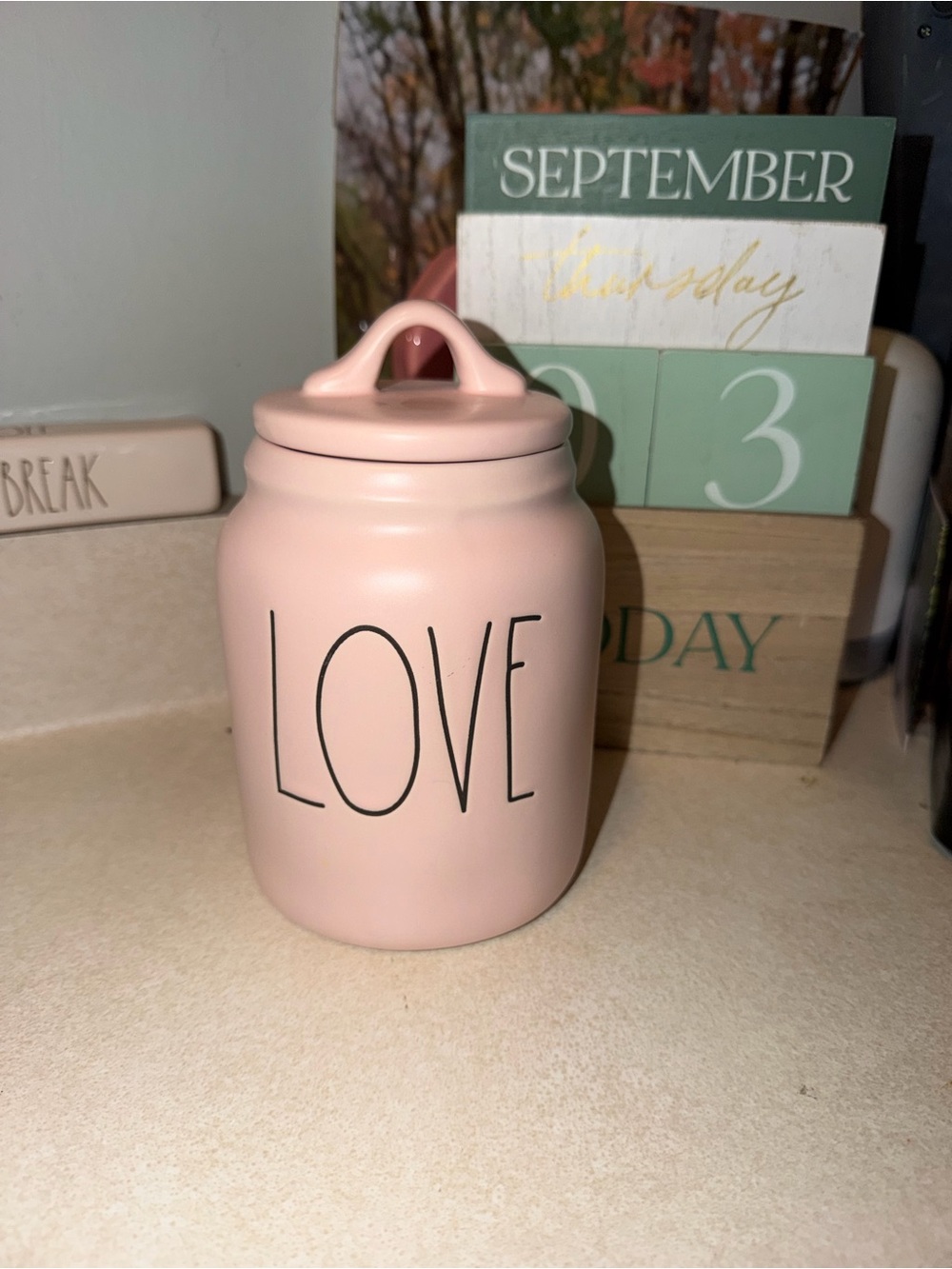 Rae dunn love canister - yes